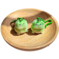 Flocked Plush Frog Keychains Ring or Bead Chain 2 Styles view 5