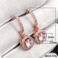 Round Clear Solitaire Halo Hinged Drop Earrings In Three Tones view 5