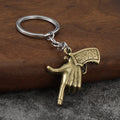 Finger Gun Zinc Alloy Keychain Fashion Hip Hop Accessory