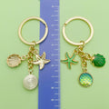 Starfish, Shell and Mermaid Charm Keychains in 30 Pictured Variations for Bags and Keys view 4