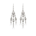 Clear and Black Teardrop Long Chandelier Hook Earrings view 5