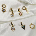 Random Gold, Silver or Black Stainless Steel Earrings by Pair view 2