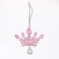Silver Rhinestone Crown Christmas Hanging Ornament Cord Loop view 5