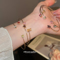 Open Wire Crystal Cuff Bangle Three Piece Sets 4 Colorways view 2
