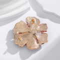 Peony Crystal Enamel Two Designs Metal Brooch Pin for Jackets and Lapels view 3
