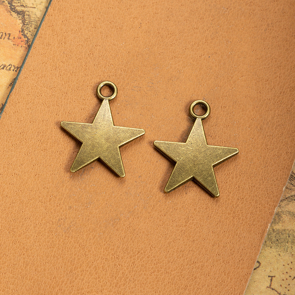 26x22mm Double-Sided Star Alloy Charm Pendant