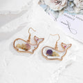 Resin Dried Flower Butterfly Fish Shape Earrings 8 Styles view 7