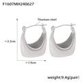 Chunky Half-Moon Hoop Earrings Gold Silver Metal Pair view 6
