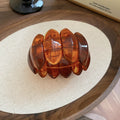 Six Color Oval Segmented Marbled Resin Stretch Bracelet Options view 10