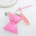 Padded Bow Charm Keychain with Silicone Beaded Loop view 6