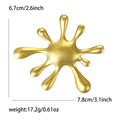 Polished Splash Brooch in Gold and Silver Tones for Jackets Scarves and Lapels view 4