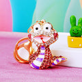 Crystal Striped Snake Keychains in Plain and Fortune Cord Options view 11