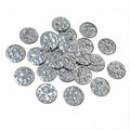 Hammered Round Metal Discs in Gold and Steel Finish Sizes view 4