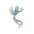 Red Gold Tone Phoenix Enamel Three Designs Metal Brooch Pin view 6