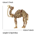 Crystal Camel Brooch in Detailed Metal and Crystal Design view 7