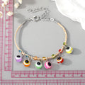 Braided Cord Colorful and Blue Evil Eye Adjustable Bracelets view 5