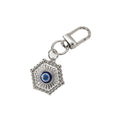 Evil Eye Alloy Keychains Disc Hexagon Heart 4 Styles view 5