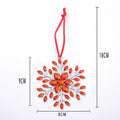 Rhinestone Snowflake Metal Hanging Ornament Four Colors view 5