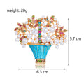 Floral Bouquet Crystal Enamel Metal Brooch Pin for Jackets and Lapels view 2