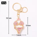 Rhinestone Bikini Keychain Gold Clasp Pink Purple Blue Red view 3
