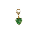 Gold Tone Glitter Heart Lobster-Clasp Charms in Seven Color Options view 10