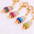 Gradient Crystal Popsicle Keychains in Multicolor Blue Green and Fuchsia view 2