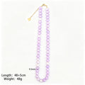 Five Color Mixed Flat Bead Necklaces With Carabiner Clasps view 9