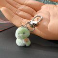Flocked Green Snake Plush Keychain Metal Clasp 5 Styles view 2