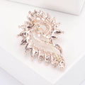 Winged Faux Pearl Rhinestone Brooch in Two Finishes view 4
