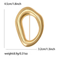 Open Oval Brooch In Smooth Silver And Gold Tone Finishes view 5