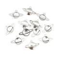 Saturn Planet Outline Charms in Bright Silver Finish view 5