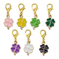 Enamel Four Leaf Clover Charm Gold Lobster Clasp Seven Colors view 5
