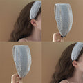 Woven Mesh Wide Stretch Headbands Brown Light Blue view 1