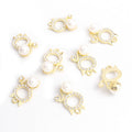 Enamel-Look And Pearl-Look Silver Gold Cat Pearl-look And Alloy Charms in 2 Styles view 4