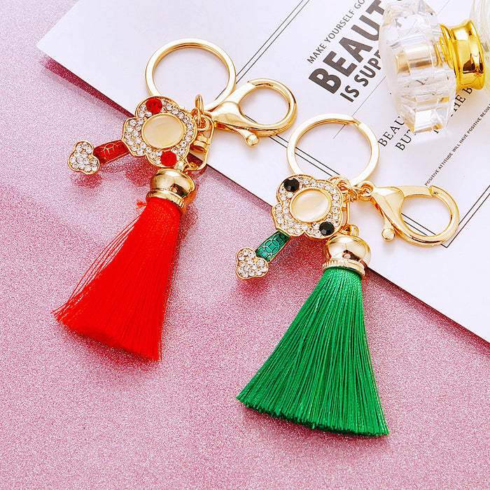 Ruyi Tassel Keychains in Red Green and Assorted Color Options