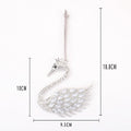 Crowned Rhinestone Swan Pendant Ornament Pink Clear Styles view 3