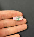 Gold Tone Colorful Enamel Lash Eye Adjustable Band Rings view 3
