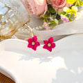 Eight Color Layered Petal Flower Small Stud Earrings view 7