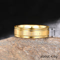 Roman Numeral Band Finger Rings Gold Steel Black Sizes view 4