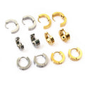 Chunky Hinged Hoop Earring Findings in Gold and Silver Tones view 4
