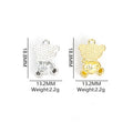 Pastel Bear Cabochon Charms in Gold and Silver Tones view 2