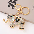 Rhinestone Elephant Keychain Heart Metal Crystal Bag Charm view 6
