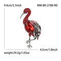 Long Leg Wading Bird Brooch With Teardrop Crystal Body view 6