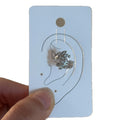 Silver Crystal Wheat Spray Ear Cuff Statement Jewelry Design view 5