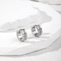 Gold and Silver Tone Patterned Huggie Earrings in Ten Styles view 10
