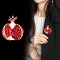 Red White Pomegranate Enamel Metal Brooch Pin for Jackets and Lapels view 4
