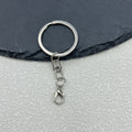 Heart Photo Frame Charm Keychain Silver Tone Metal With Split Ring view 4