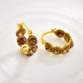 Smoky Crystal Huggie Hoop Earrings for Women in the Pictured Finish view 1