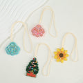 Beaded Shell Sunflower Christmas Tree Bag Charm Pendant view 2