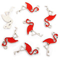 Enamel-Look Gold Silver Flamingo Alloy Charms in 6 Styles view 7